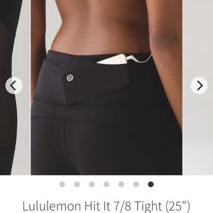 EUC Lulu Lemon Hit It 7/8 Tight